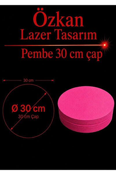 Özkan Lazer Pink 6 Pieces 30 cm Supla 3 mm Single-Sided Painted Runner Servic...