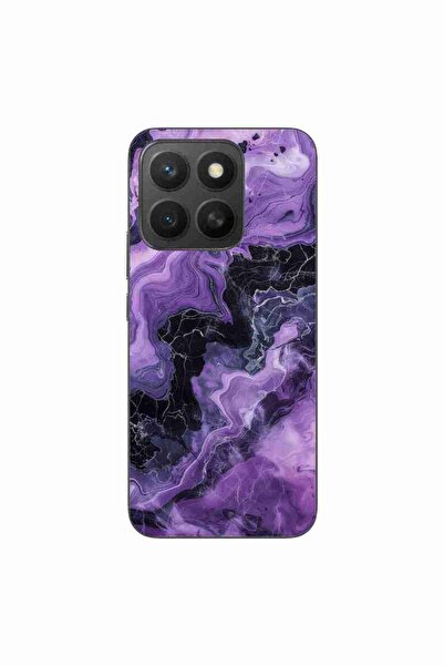OEM Case compatible with Honor X8c Silicon Gel Tpu Pattern Abstract Purple Ma...