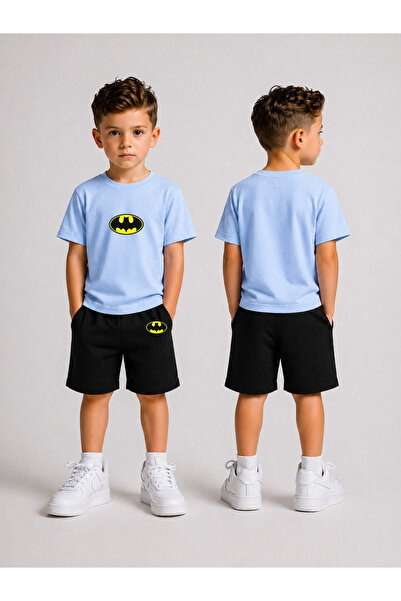 LORVEX Children's T-Shirt and Shorts Set Printed Cotton Summer Combination