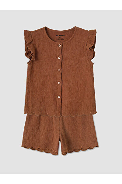 LC Waikiki RMZ GİYİM FARKIYLA Комплект за момичета с детайли от волани