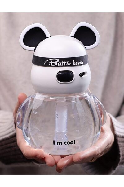 BPA Silk Route Cute Bear Water Bottle with Straw and Handle Cap, Leakproof Tr...