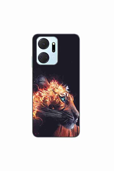OEM Husa compatibila cu Honor X7a Silicon Gel Tpu Model Flameborn Tiger