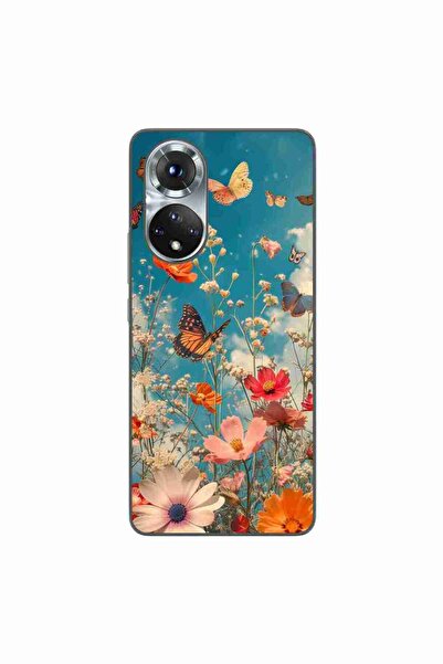 OEM Case compatible with Honor 50 Silicone Gel Tpu Pattern Flowers and Butter...