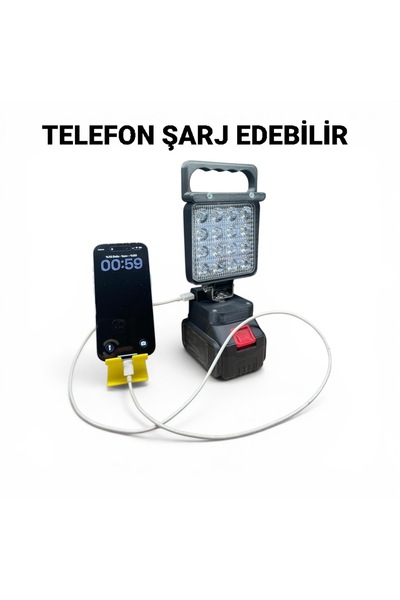 TR Assur18vUyumlu Led Projektör Çalışma Lambası