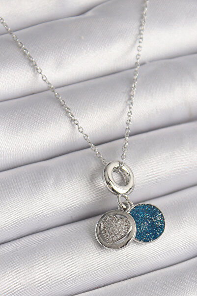ETC 316L Steel Silver Color Chain Zircon Stone Processing Blue Glitter Women'...
