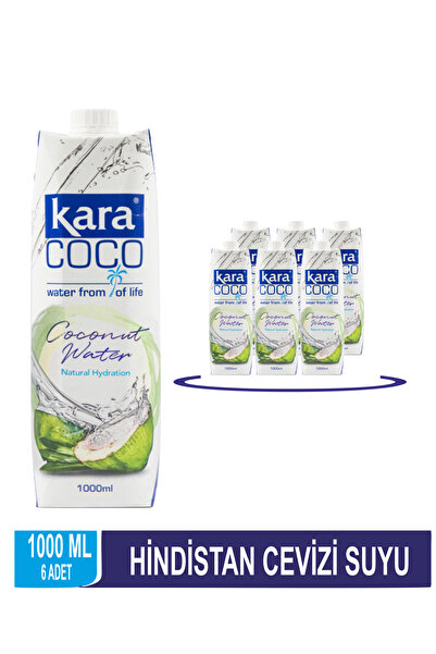 KARACOCO Kara Coco Hindistan Cevizi Suyu 1000 ml * 6 Adet