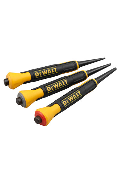 Dewalt DWHT0-58018 Set of 3 Bi-Material Punches, Shock Absorption, Hand Prote...
