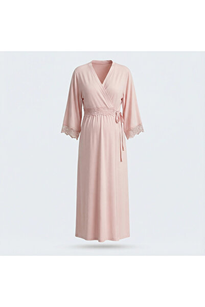 Lady Lingerie Maternity Nightdress & Robe Set 2 Piece – Nursing Maxi Nightgow...