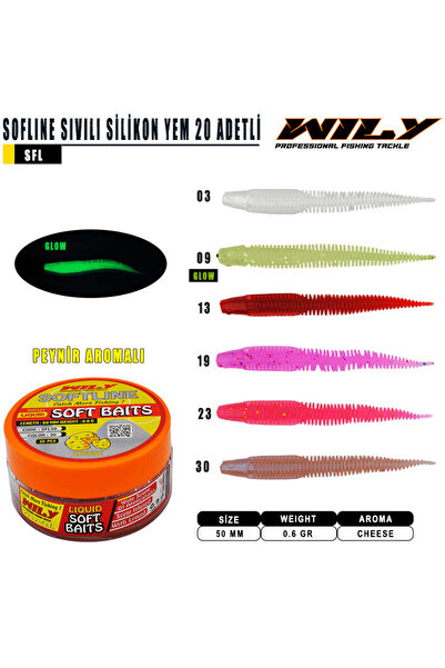 Wily Softline Sıvılı Silikon Yem 50 mm 20 Adetli