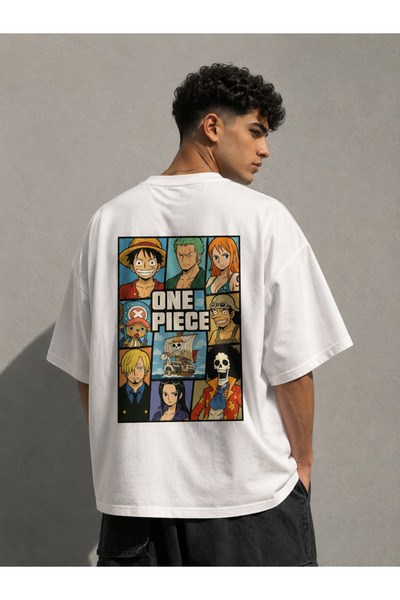 Nulivez One Piece Oversize Unisex T-Shirt – Straw Hat Pirates Anime Printed T...