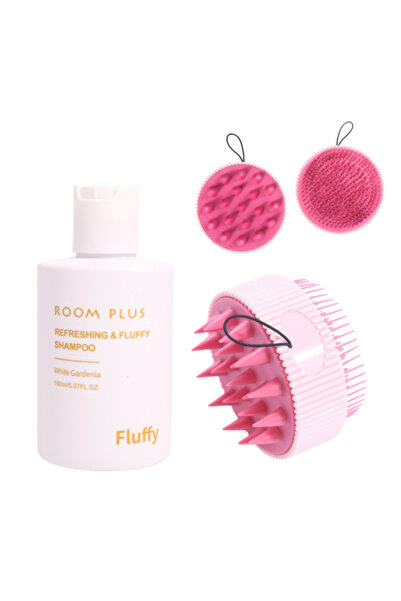 fluffy Freshness and Volume Set Gardenia Scent Shampoo and Double Massage Brush