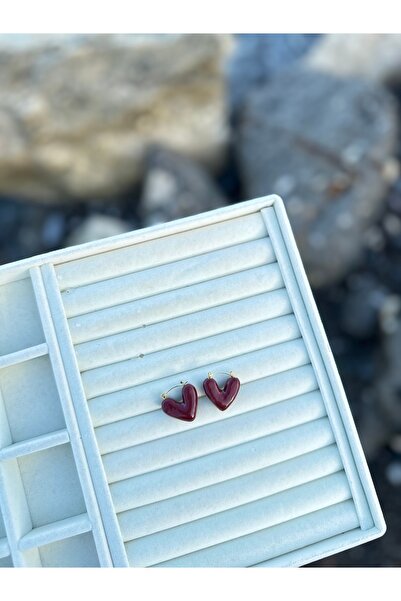 Rüya Enameled Heart Earrings