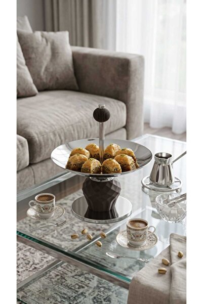 Generic Elegant and luxuriously designed serving stand for sweets and nuts, p...