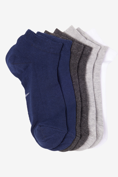 AC&Co / Altınyıldız Classics Men's Grey-Navy Blue-White Cotton 5-Pack Flexibl...