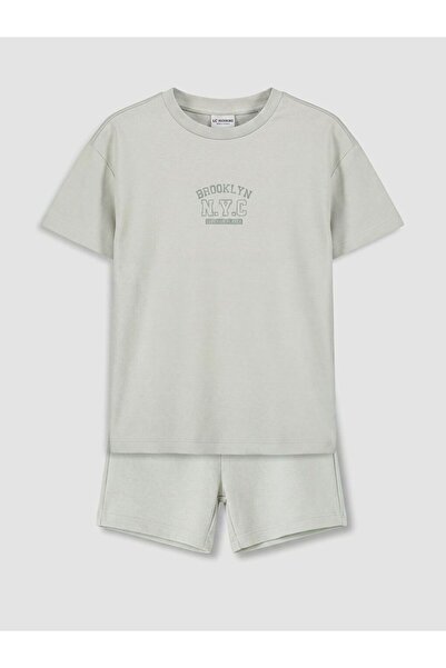 LC Waikiki Lcw Baby Printed Baby Boy Shorts Set