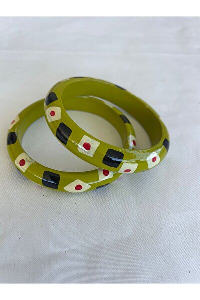 Home Olive Pop Desenli Bilezik Seti