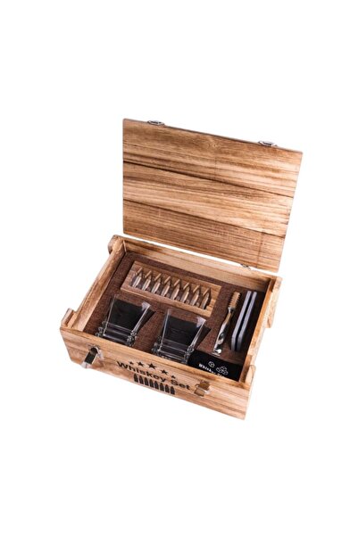 lavella Set de servire whisky, accesorii: 2 pahare, 8 cuburi, 1 clește, 1 pungă