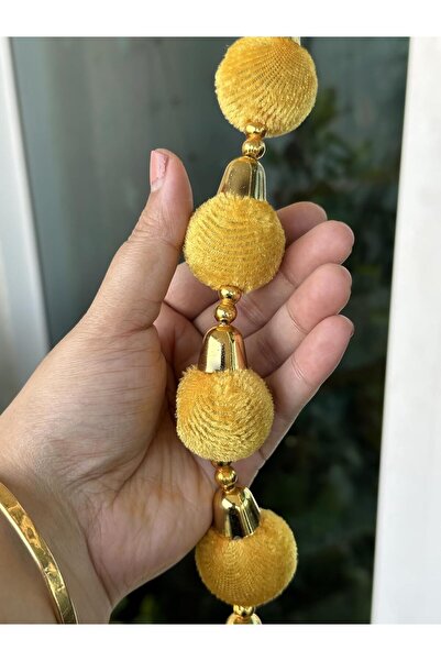 Generic Divine Design Elegant Yellow Decorative Toran for Door | Handcrafted Floral Bandhanwar with Beads & Tassels