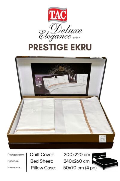 Taç prestige Beyaz çift kişilik nevresim takımı