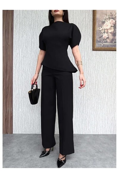 MODA DURAĞI Sirius Asymmetric Cut Suit Black