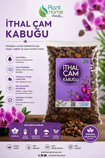 Plant Home Power Mix İthal Çam Kabuğu 1 Litre – Orkide ve Saksı Bitkileri İçi...