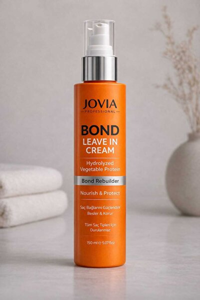 Jovia BOND LEAVE IN CREAM-İŞLEM GÖRMÜŞ VE YIPRANMIŞ SAÇLAR-KURU VE ÇOK KURU S...