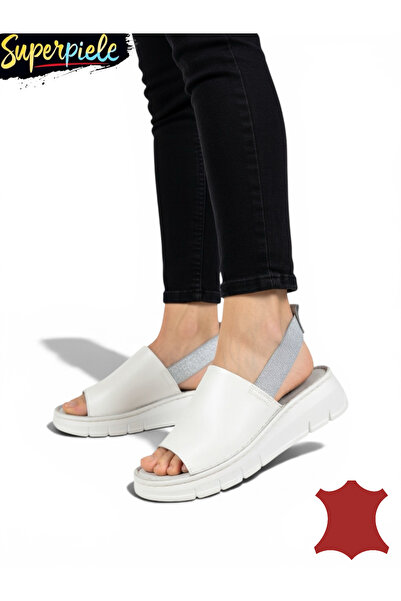 ANGEL BLUE Modern women's Sandals made of Genuine Leather with Stretchy and t...