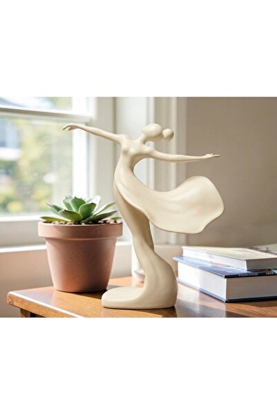 3D Zarif Balerin Dekoratif Biblo