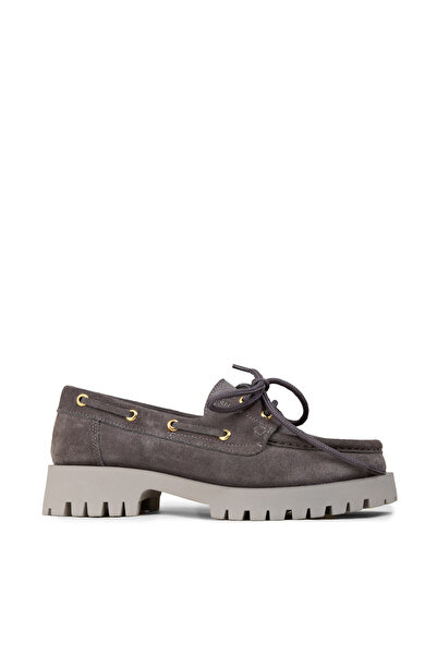Deery Women's Genuine Suede Gray Marine Loafer