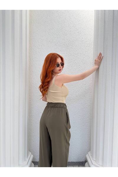 heree Women's Modal Wide Leg Palazzo Pants High Waist Loose Casual Trousers