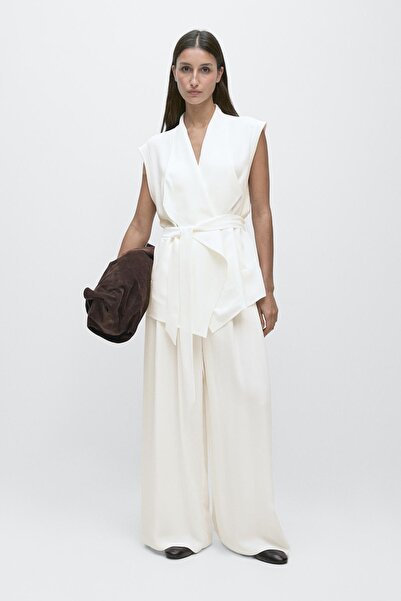 Massimo Dutti Krepe takım yelek