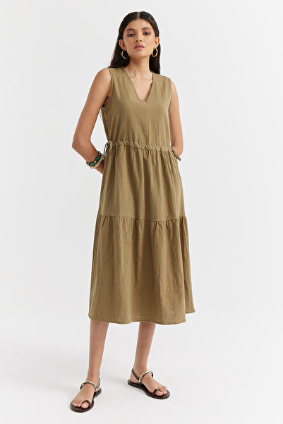 PAULMARK Women's Textured Midi Dress