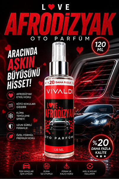 Vivaldi Çekici Hürrem Afro Oto Kokusu Sprey 120 ml – Kalıcı Ferah Araç Parfüm...