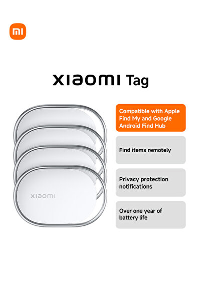 Xiaomi مجموعة من 4 أجهزة تتبع ذكية متوافقة مع تطبيق Find My وAndroid Find Hub...