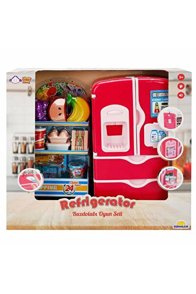 little chef Frigider cu 2 usi si accesorii, Little Chef, Roz