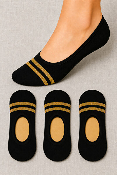 ZENGİN Pack of 3 Invisible Ballerina Socks |   Seamless Women's Booties Socks...