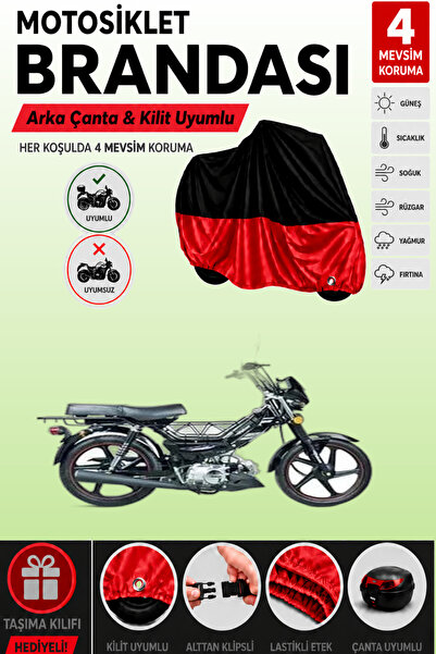 Cemku Double Black Top - Red Bottom, Rear Bag Compatible Falcon Flash 100 Mot...