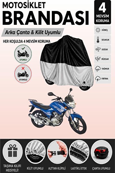 Cemku Double Black Top - Gray Bottom, Rear Bag Compatible Kuba Ruha 125 Motor...