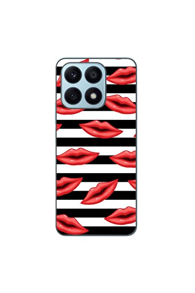 OEM Husa compatibila cu Honor X8a Silicon Gel Tpu Model Striped Kisses
