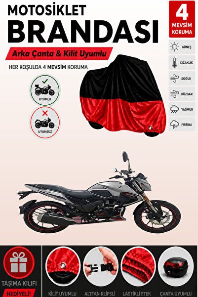 Cemku Double Black Top - Red Bottom, Rear Bag Compatible Falcon Sharp 170 Mot...