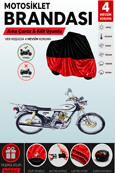 Cemku Double Black Top - Red Bottom, Rear Bag Compatible Falcon Leopard 222 M...