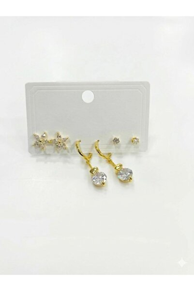 atastore2017 Six-Piece Earrings with Dangling Flower Detail