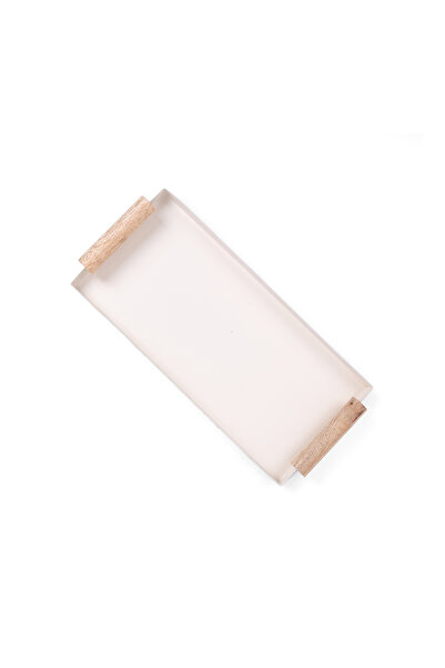 Blends Small Rectangular Beige and Black Serving Tray from Aurora