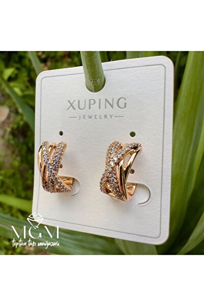 atastore2017 Xuping Jewelled Hoop Earrings