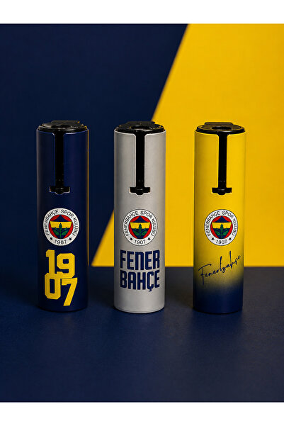 EFA HOME 3’lü Taraftar Temalı Metal Çakmak Seti Sarı Lacivert Tasarım