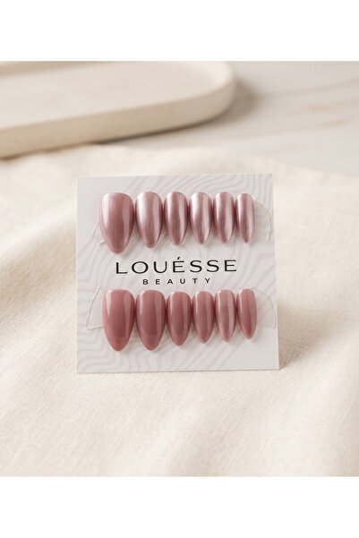 Louesse Beauty LOUÉSSE BEAUTY BASIC Rose Chrome Takma Tırnak Seti