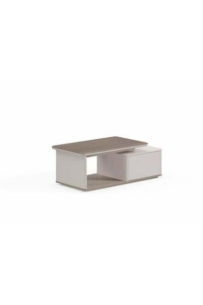 ALBAGSHI Wooden Beige Office Service Table