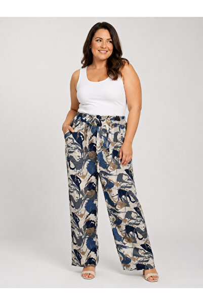 Trendline Women's Oversized Plus-Size Woven Pocket-Detailed Slim Summer Pants...
