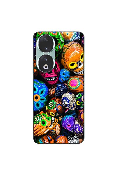 OEM Husa compatibila cu Honor 90 5G Silicon Gel Tpu Model Halloween Cranii Co...