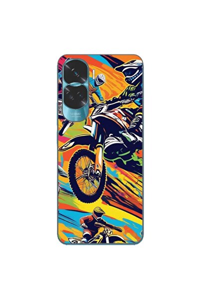 OEM Case compatible with Honor 90 Lite 5G Silicone Gel Tpu Pattern Motocross ...